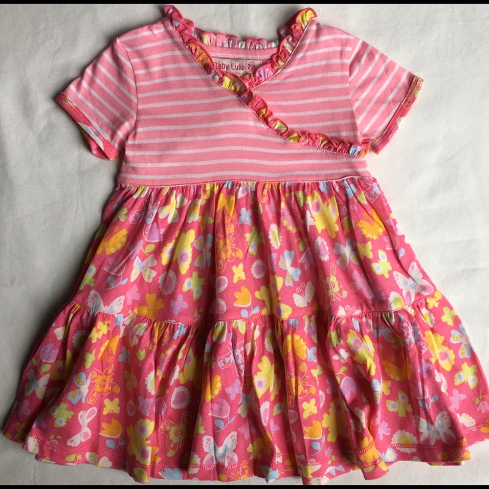 Girls dress size 18 months new Baby Lulu pink